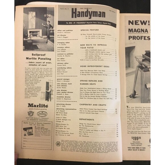 The Family Handyman Magazine 36th Edition VINTAGE Jun. 1957 Vol. 7 No. 3 - Picture 2 of 8